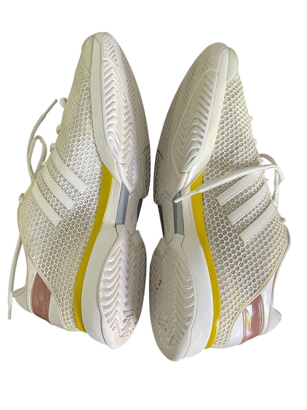 Adidas by Stella McCartney Ivory Barricade Mesh Sneaker Runner Athletic Shoe (7) - Picture 6 of 10